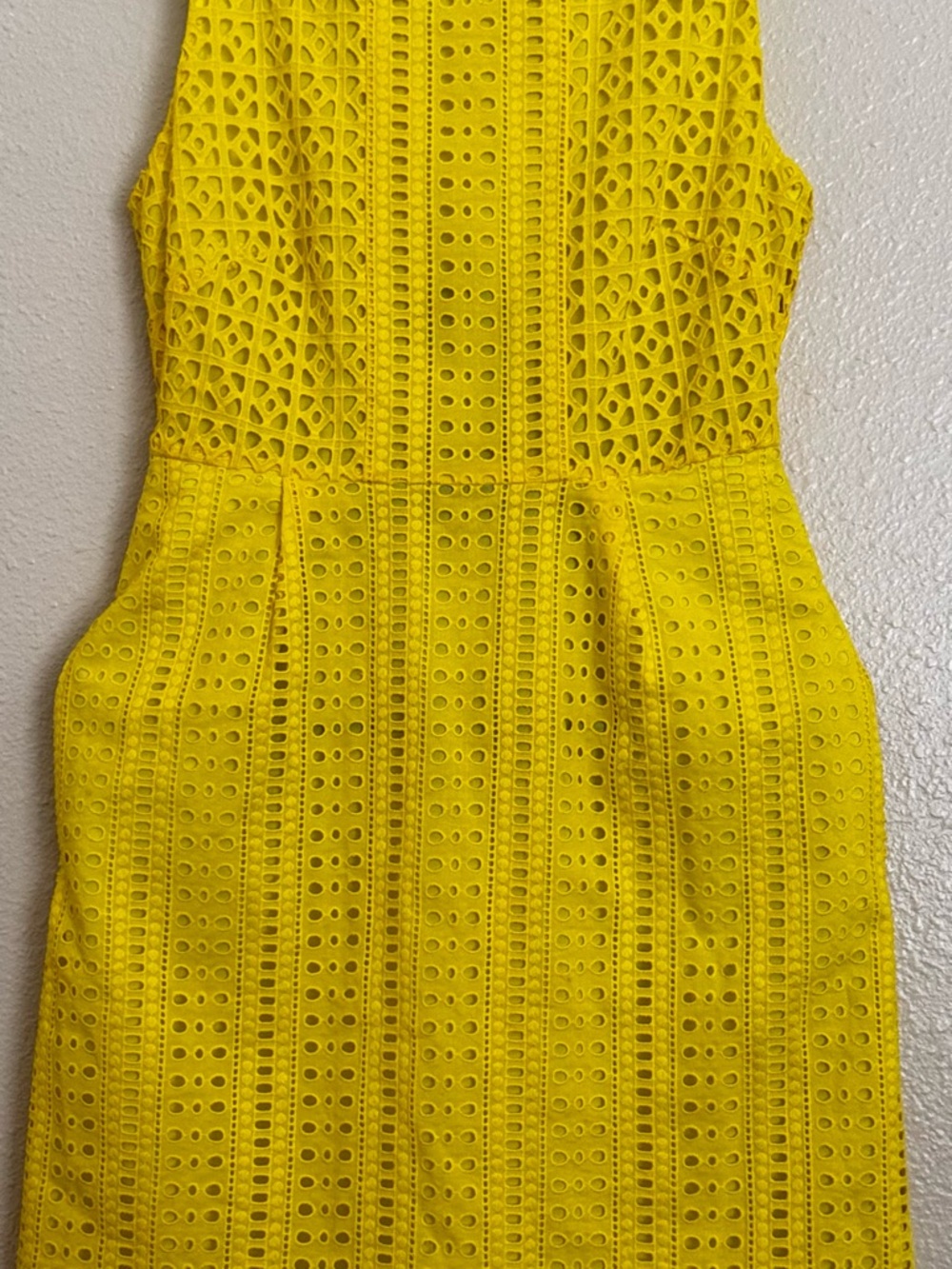 Madewell Yellow Eyelet Midi Dress